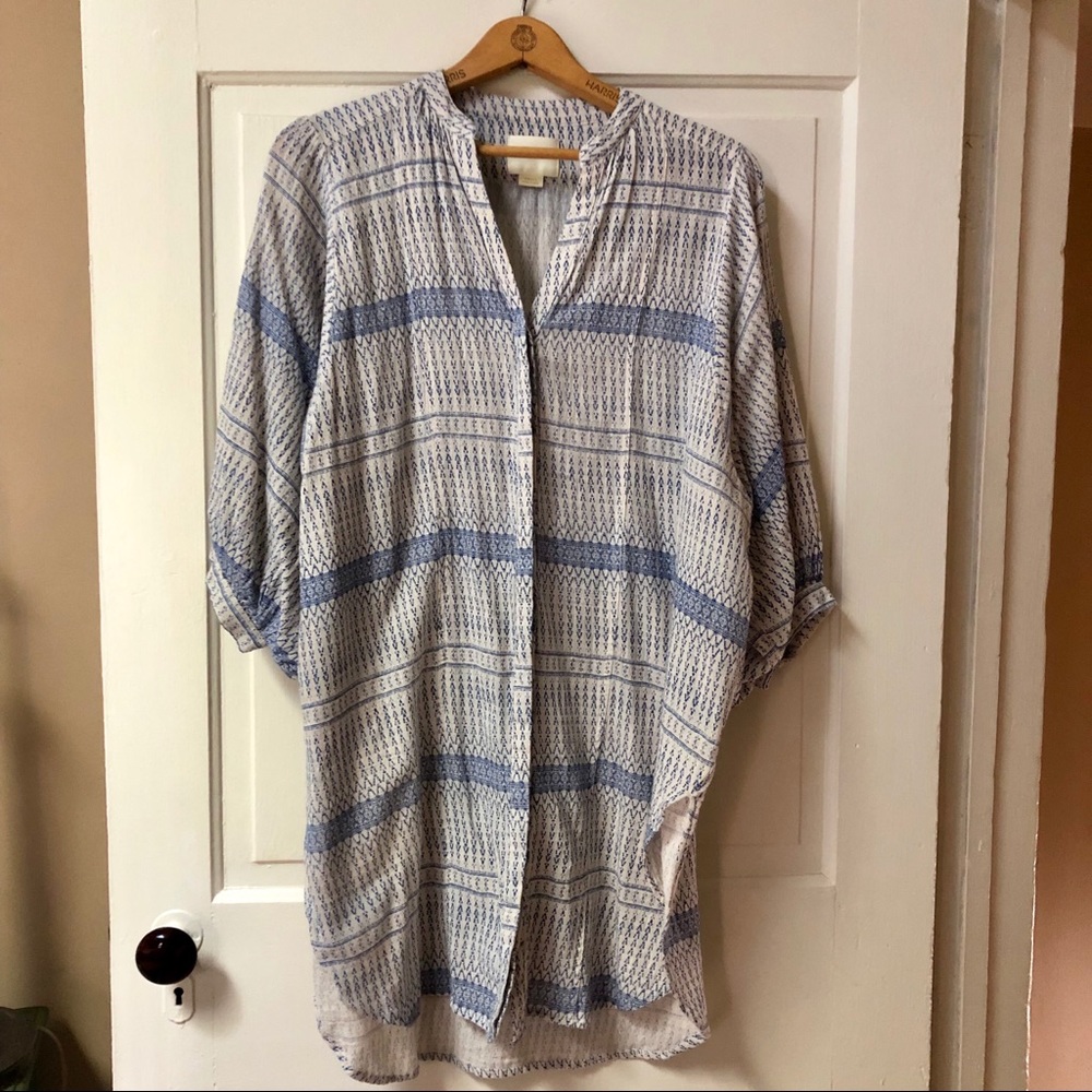 Anthropologie Maeve Button Front Oversized Top